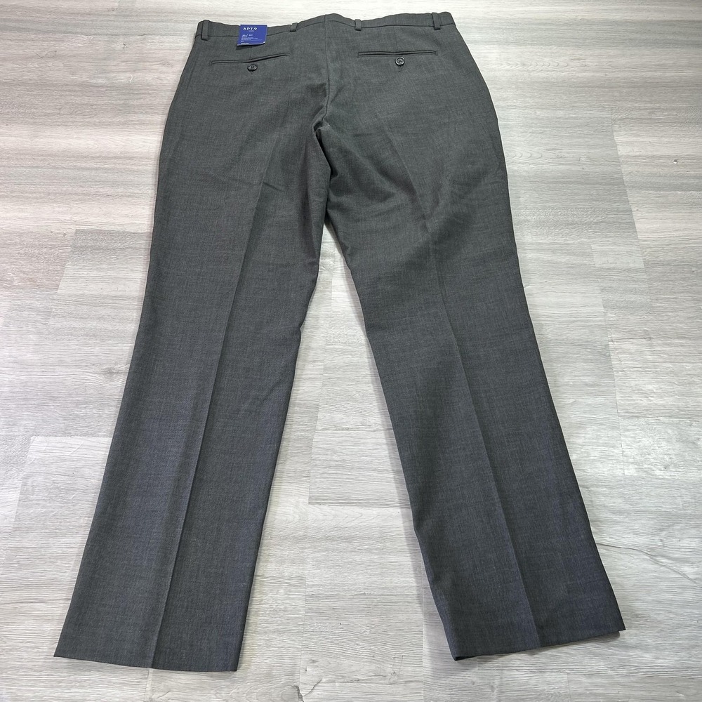 NEW APT.9 Dress Pants Mens 35x30‎ Charcoal Stretch Slim Fit Suit Trousers